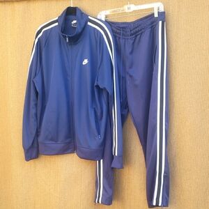 Nike Men's Navy Track Jacket and Pants Set